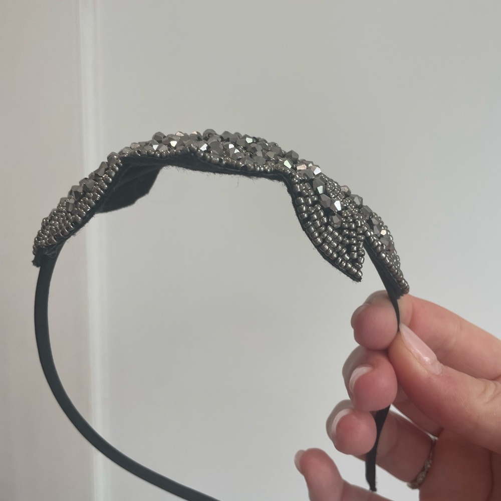 Black studded/beaded headband